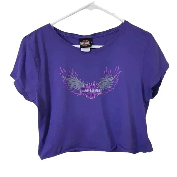 Harley Davidson Cropped tee. Size Xl - Picture 1 of 3